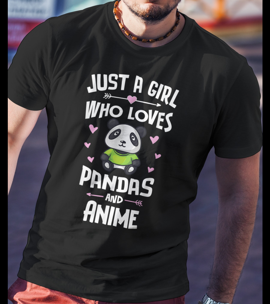 Just A Girl Who Loves Pandas And Anime T-Shirt
