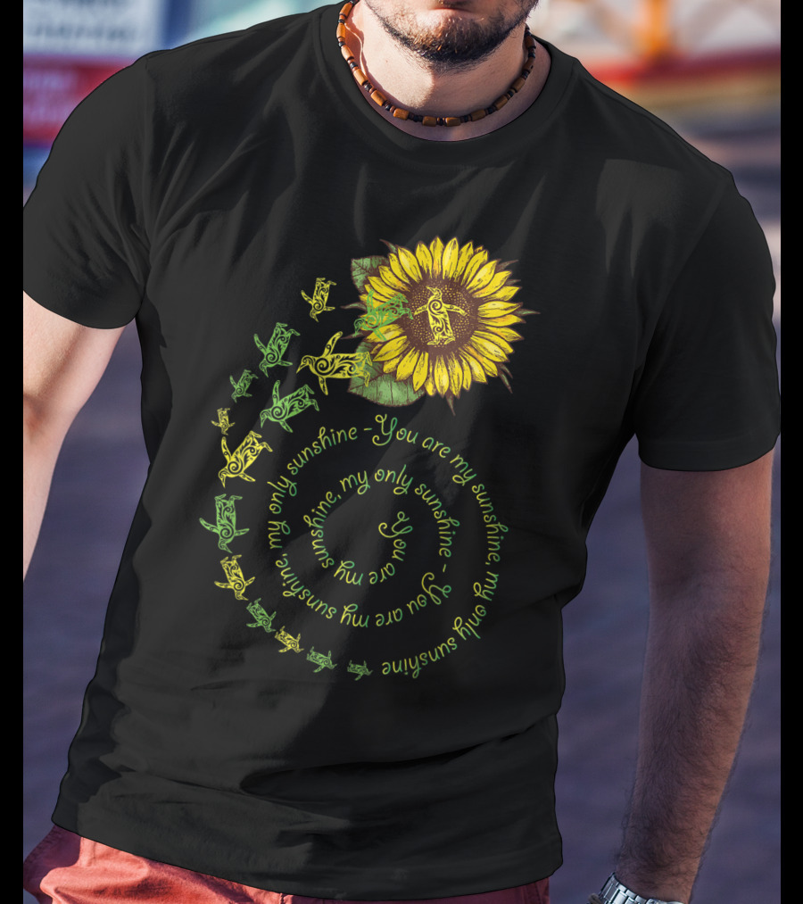 You Are My Sunshine My Only Sunshine Sunflower And Penguin Spiral T-Shirt
