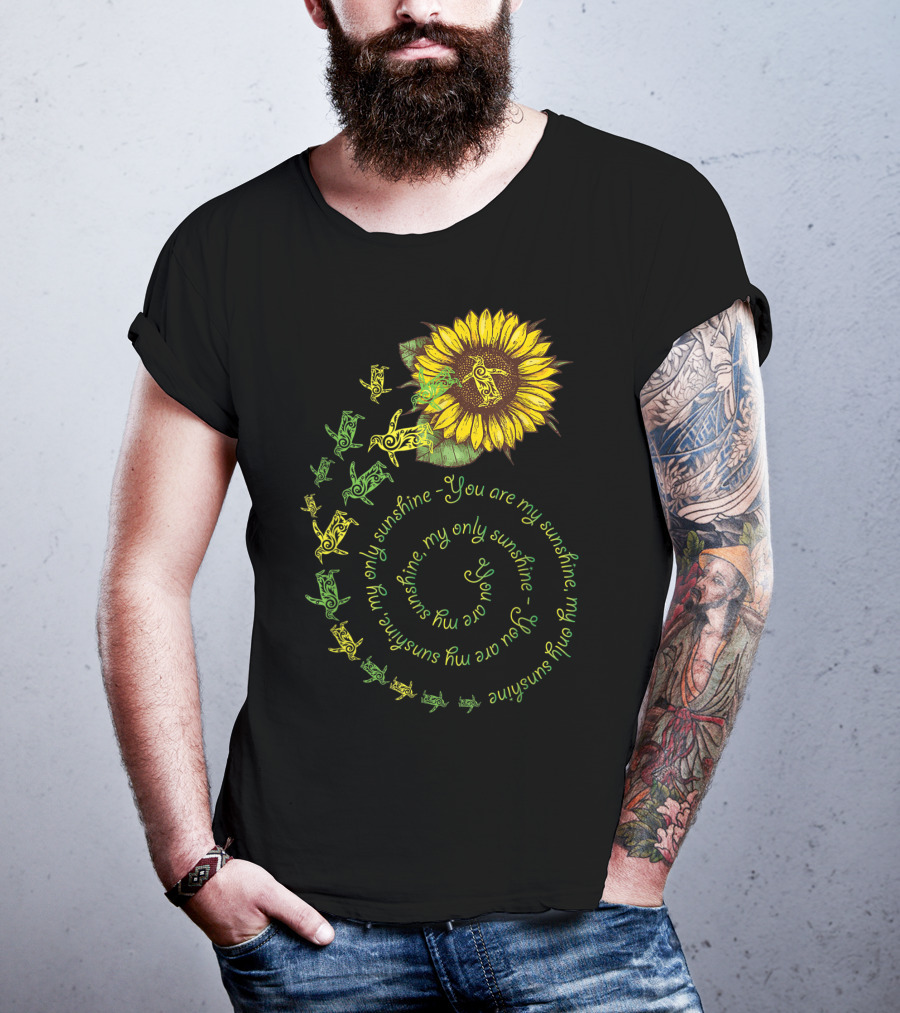 You Are My Sunshine My Only Sunshine Sunflower And Penguin Spiral T-Shirt
