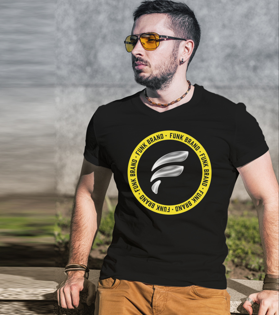 Funk Brand Represent F Symbol Yellow Circle T-Shirt