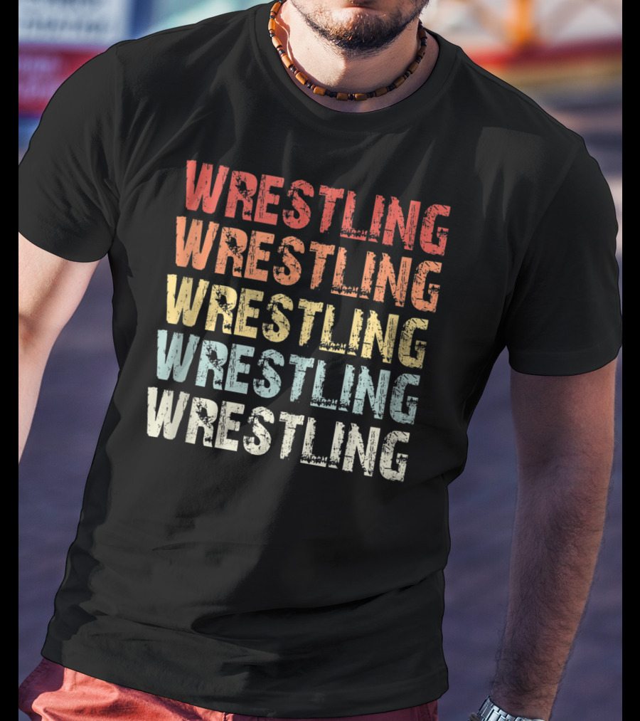 Wrestling Wrestling Wrestling Wrestling Wrestling Retro Lover T-Shirt