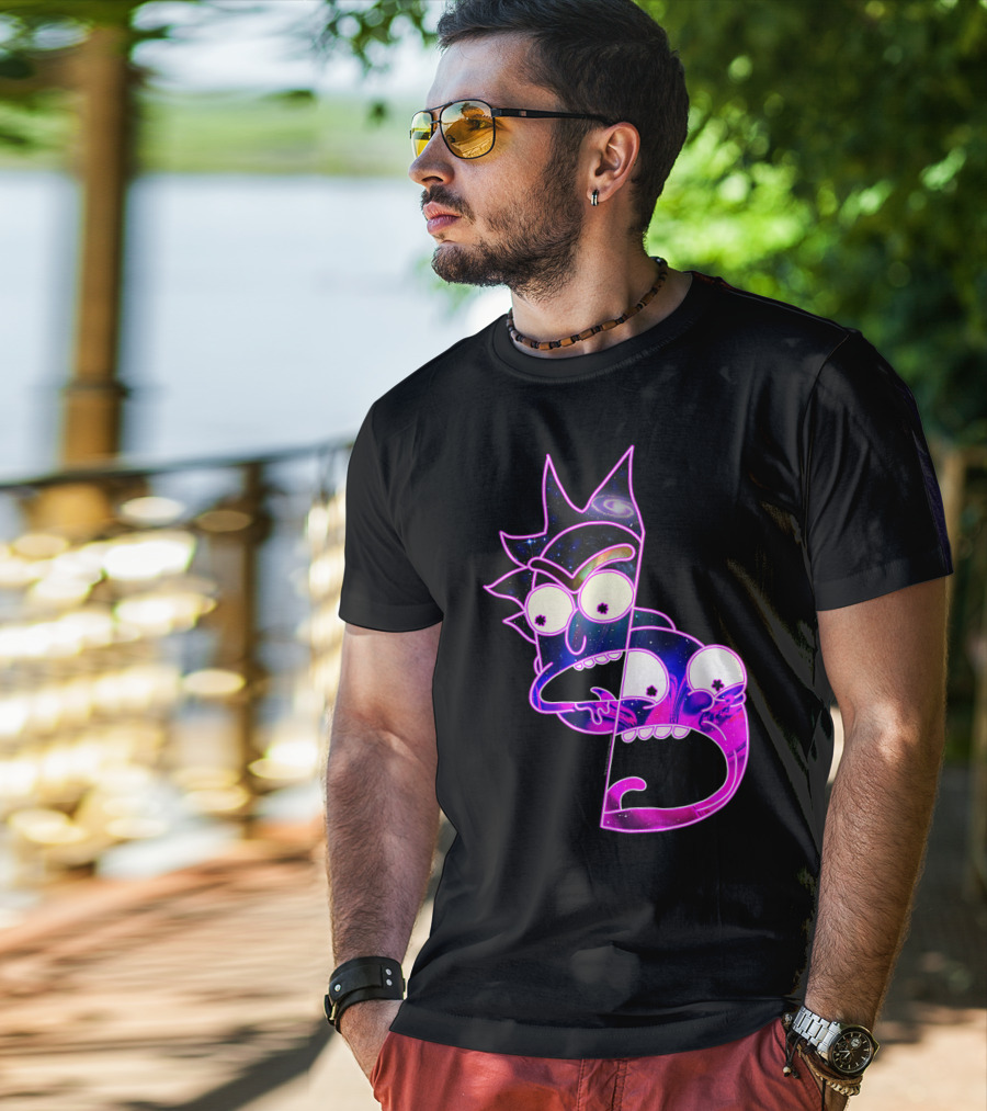 Trippy Galactic Rick And Morty Space Fusion T-Shirt