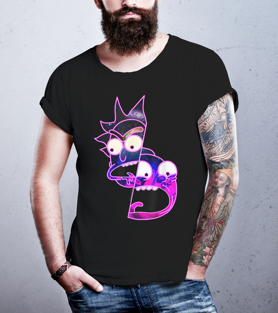 Trippy Galactic Rick And Morty Space Fusion T-Shirt