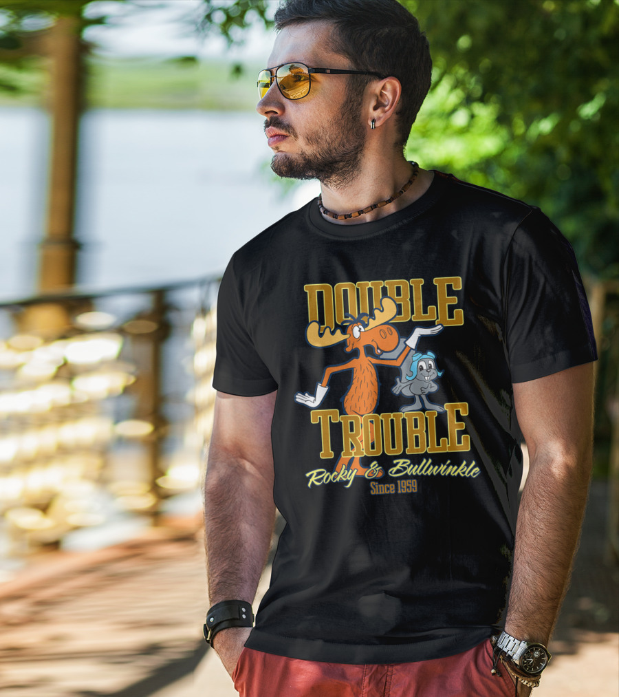 Rocky And Bullwinkle Double Trouble Since 1959 T-Shirt