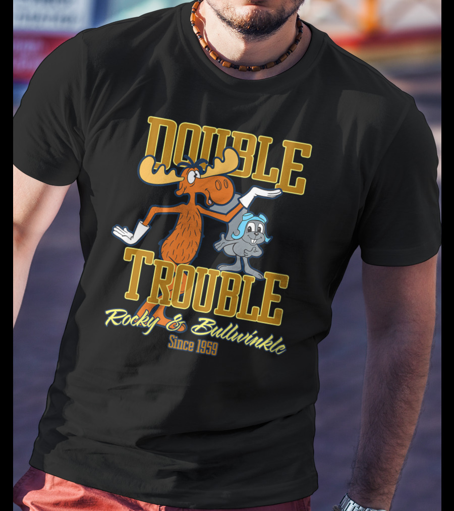 Rocky And Bullwinkle Double Trouble Since 1959 T-Shirt