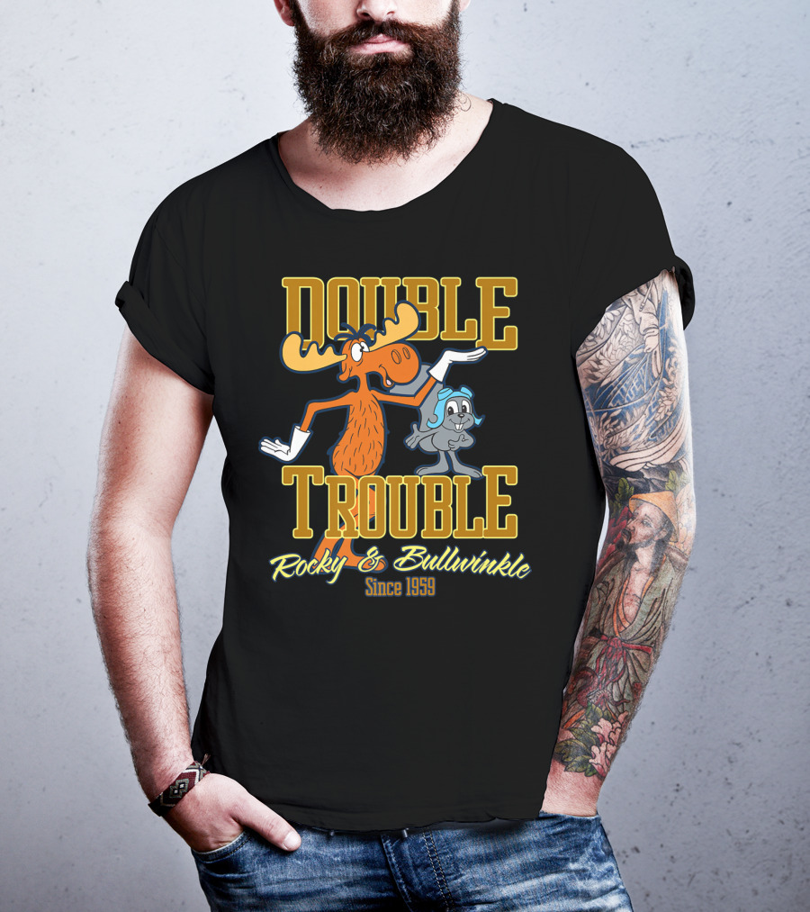 Rocky And Bullwinkle Double Trouble Since 1959 T-Shirt