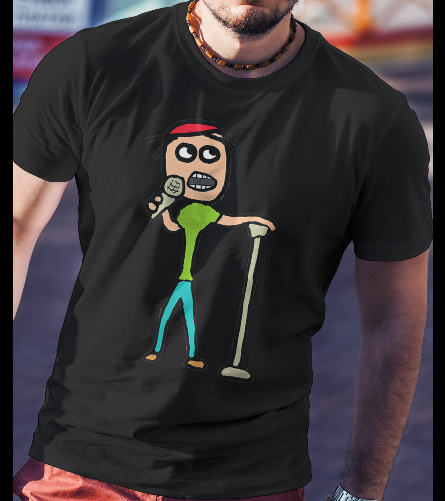 Stand Up Comedy Cartoon Microphone Stage Performance T-Shirt