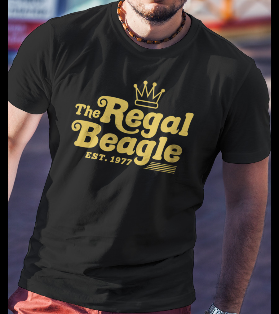 The Regal Beagle Est 1977 Retro Logo Design Three's Company T-Shirt