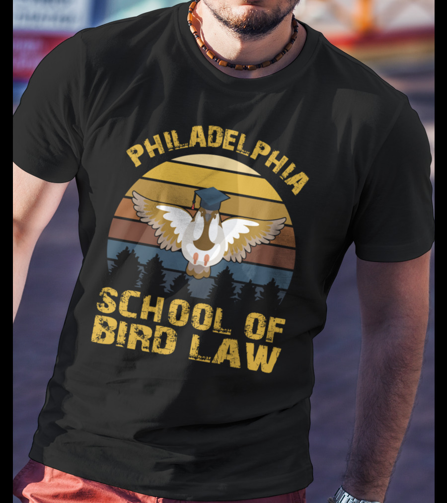 Philadelphia School Of Bird Law Vintage Retro Owl Graduation T-Shirt
