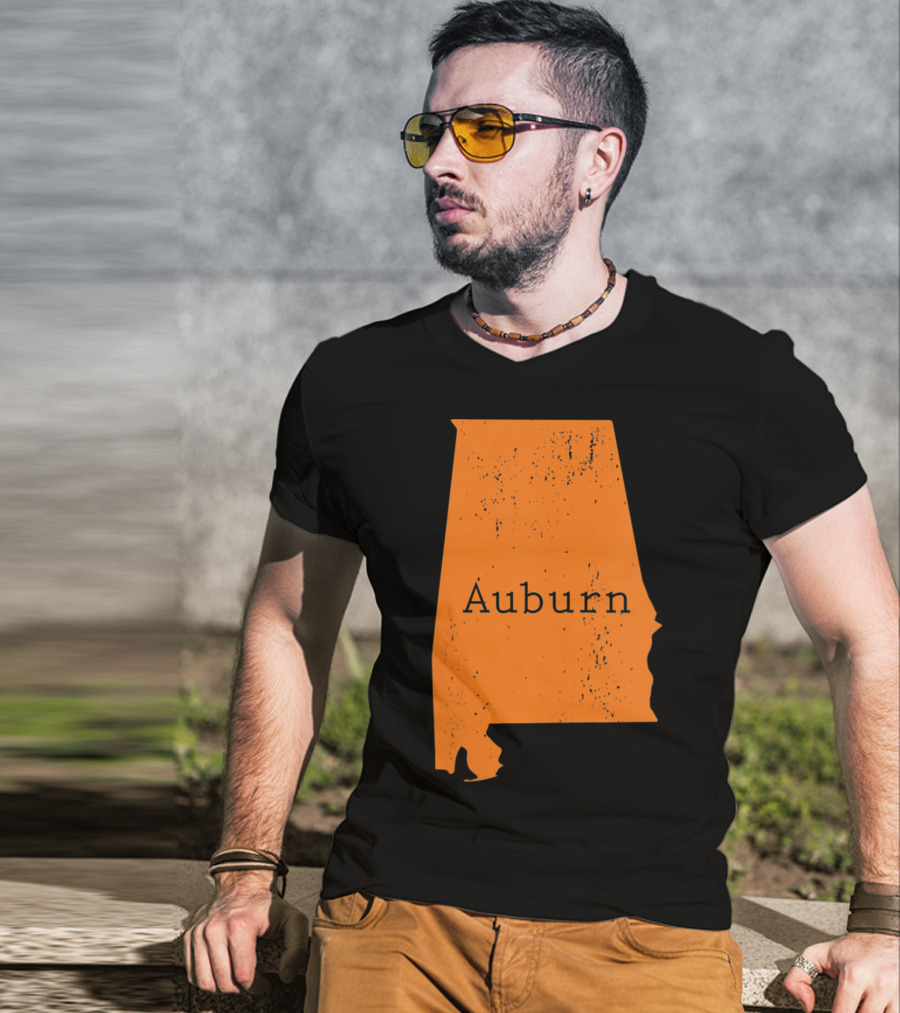 Auburn Alabama Vintage Map T-Shirt