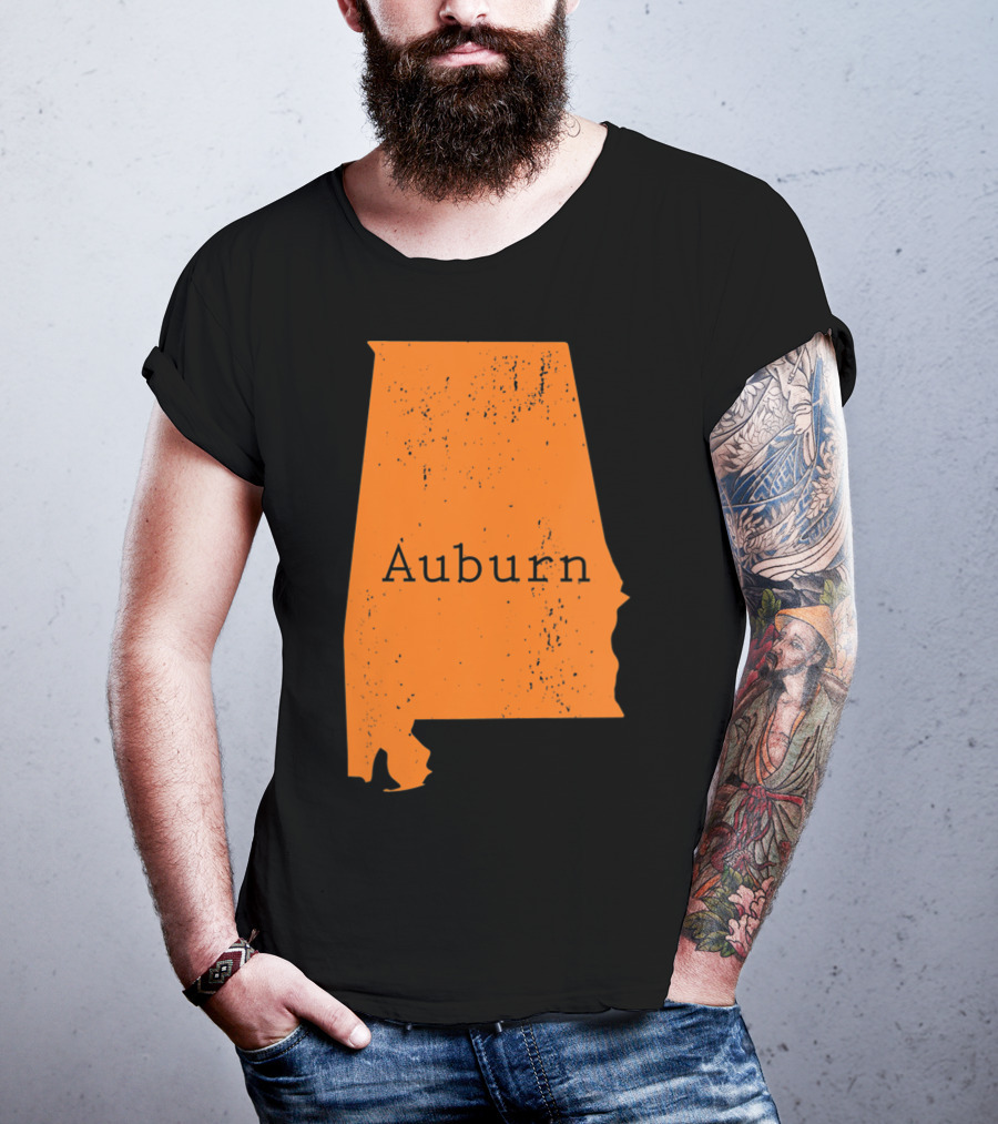 Auburn Alabama Vintage Map T-Shirt