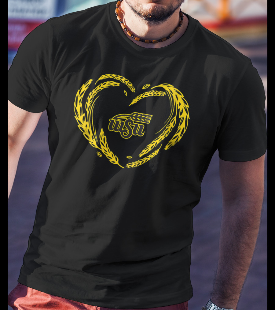 Wichita State Shockers WSU Wheat Heart T-Shirt