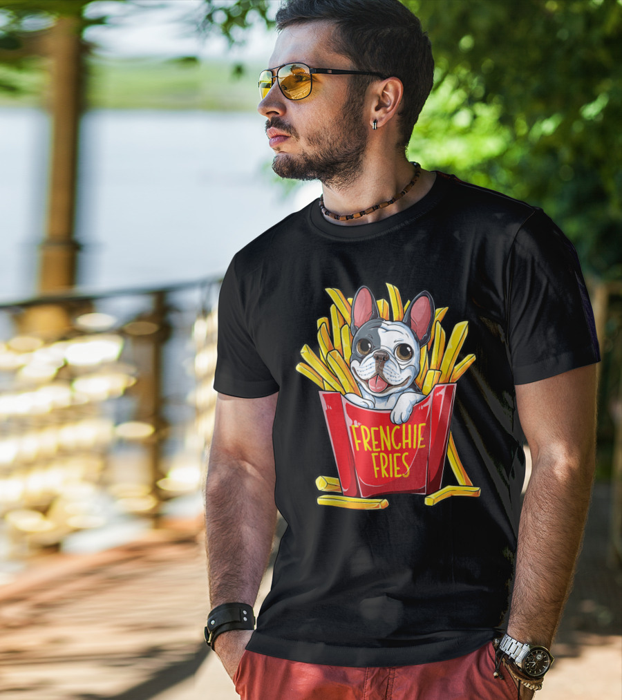 Frenchie Fries French Bulldog In Fry Box T-Shirt