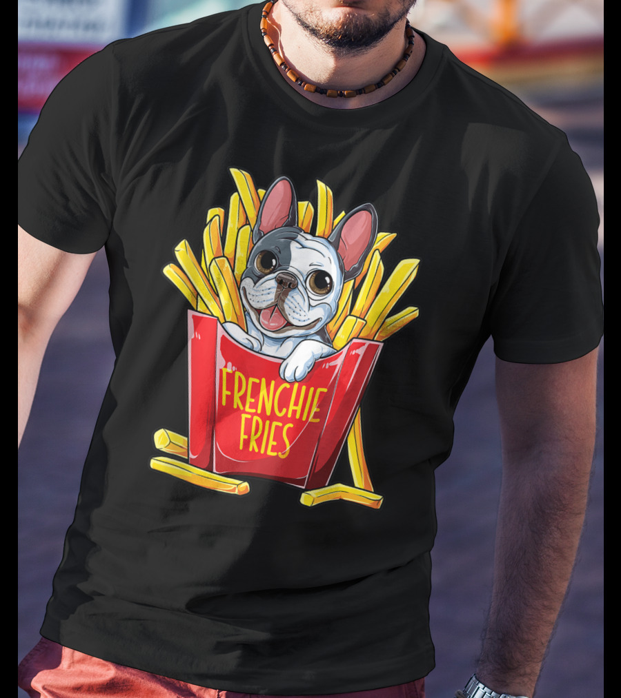 Frenchie Fries French Bulldog In Fry Box T-Shirt