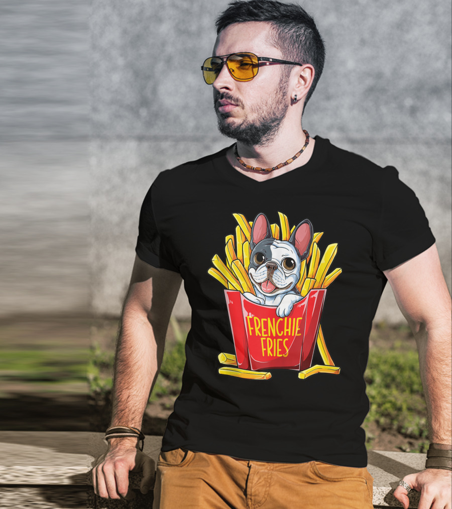 Frenchie Fries French Bulldog In Fry Box T-Shirt