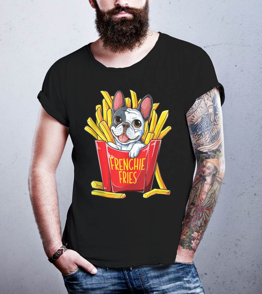 Frenchie Fries French Bulldog In Fry Box T-Shirt