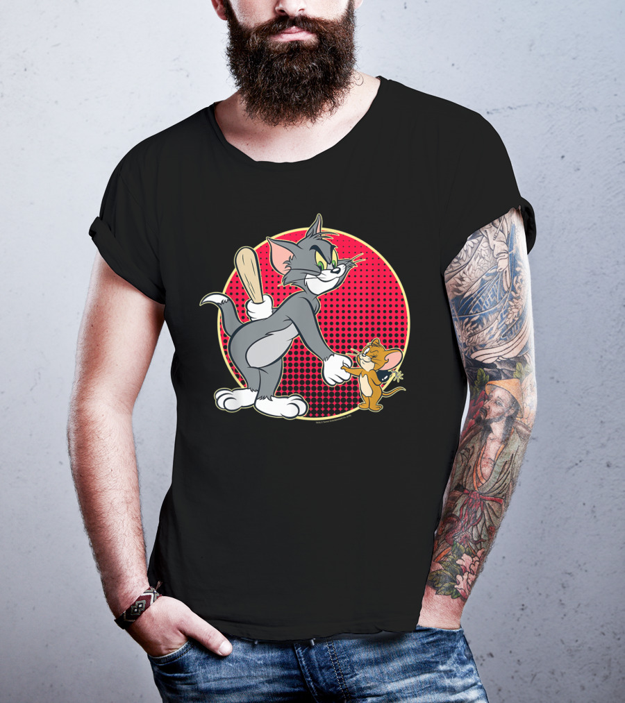 Tom And Jerry Classic Cartoon Characters Playful Moment T-Shirt