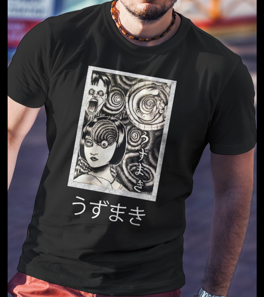 Uzumaki Japanese Horror Manga Art  Spirals T-Shirt