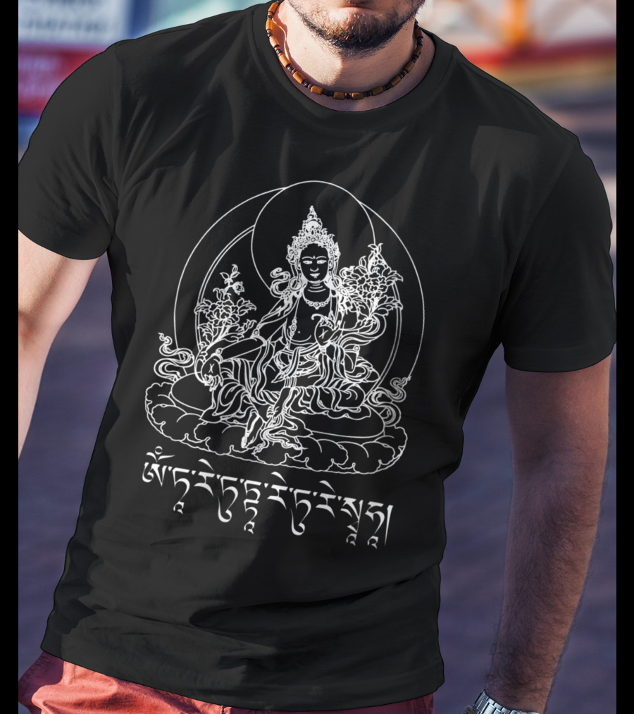 Buddha Green Tara Tibetan Mantra Om Tare Tuttare Ture Soha T-Shirt