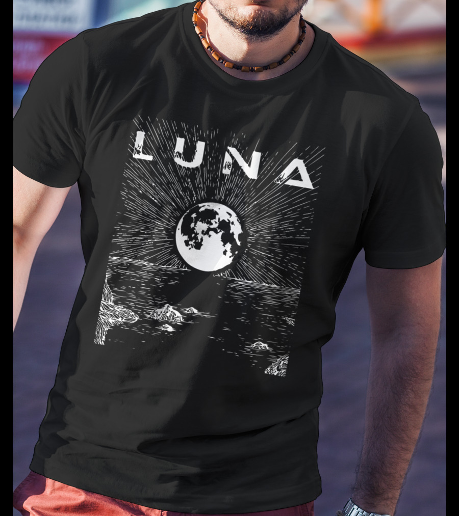 Luna Moon Astronomy Space Nerd Full Luna T-Shirt