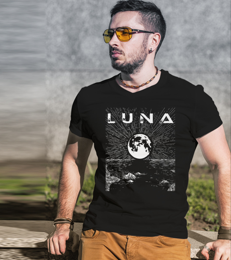 Luna Moon Astronomy Space Nerd Full Luna T-Shirt
