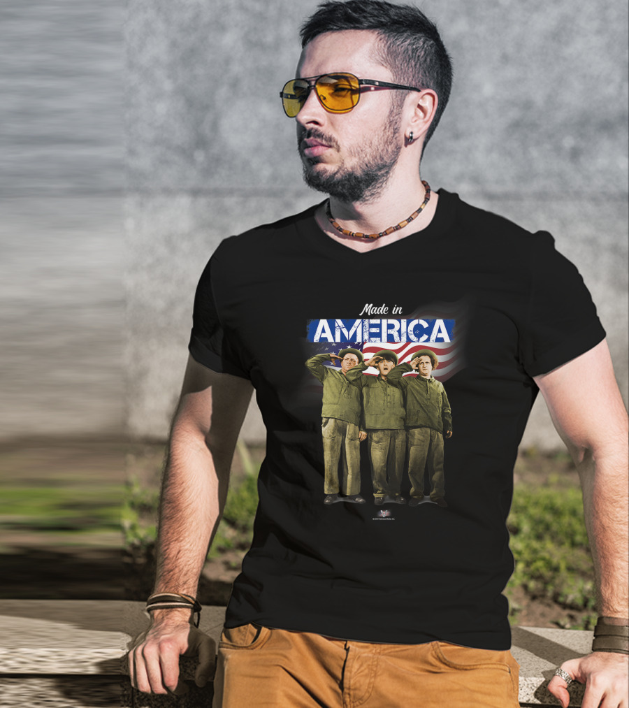 Made In America The Three Stooges Salute Vtv T-Shirt