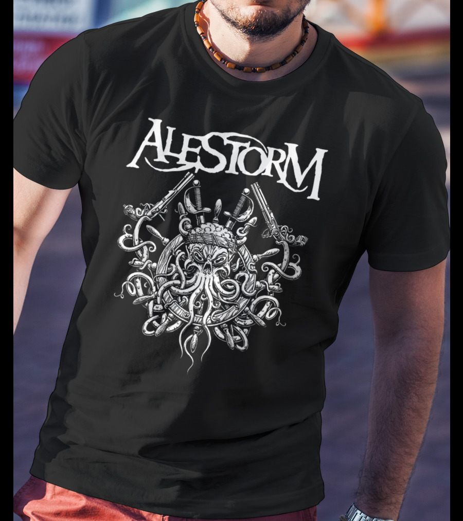 ALESTORM Pirate Kraken Crossed Guns And Swords T-Shirt