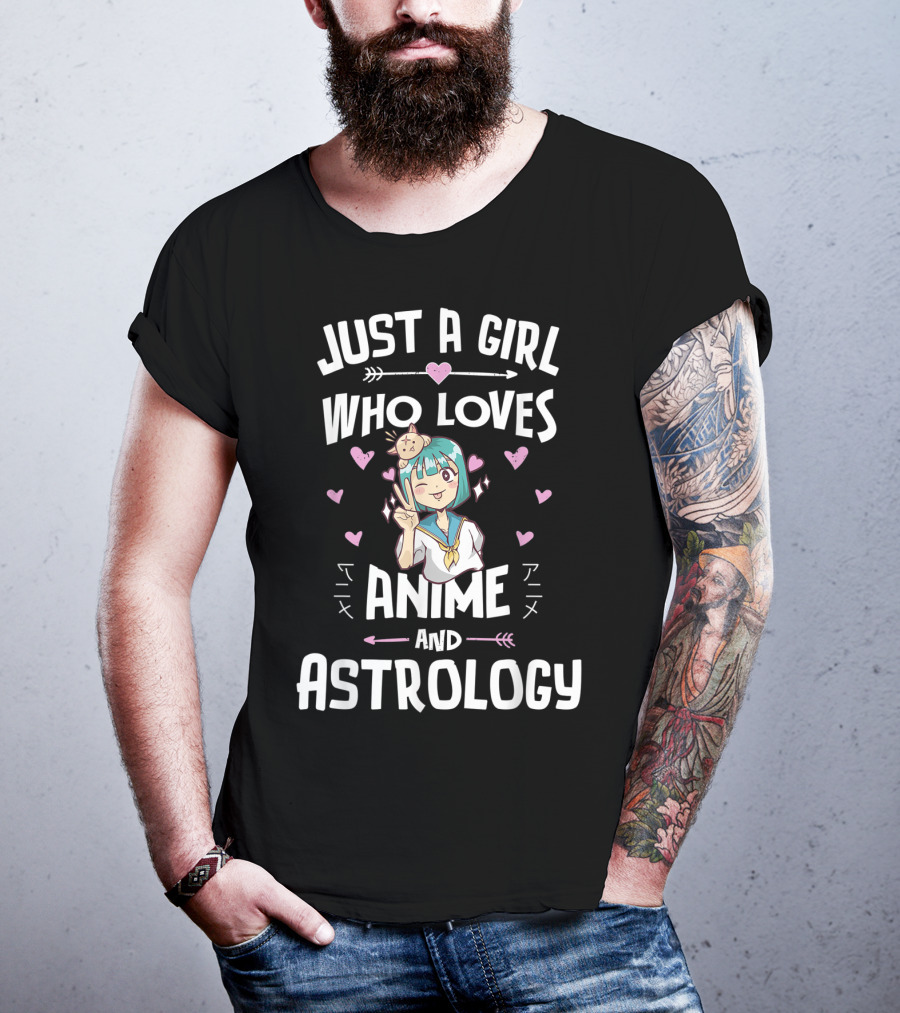 Just A Girl Who Loves Anime And Astrology T-Shirt
