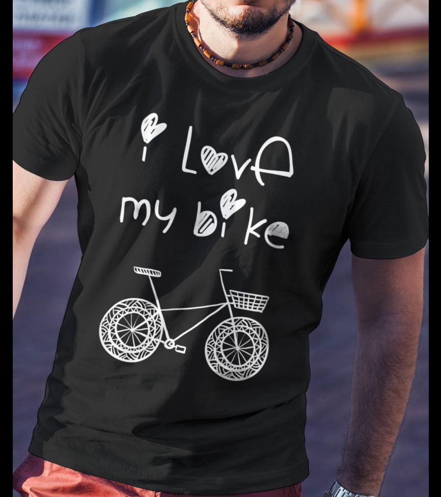 I Love My Bike Vintage Bicycle Biking T-Shirt