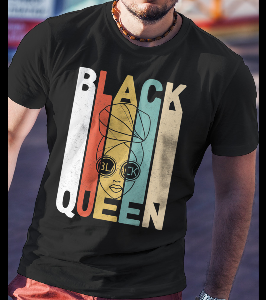 BLACK QUEEN Afro Headwrap Sunglasses T-Shirt