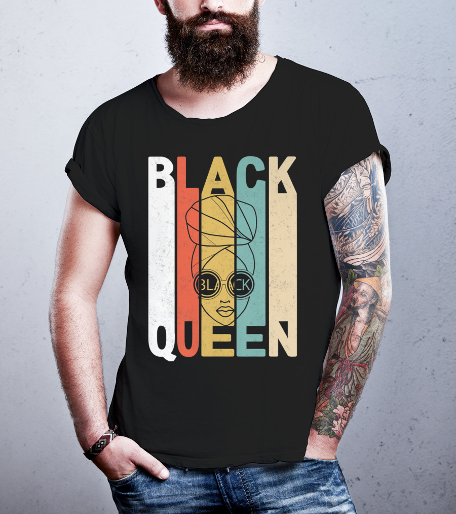 BLACK QUEEN Afro Headwrap Sunglasses T-Shirt