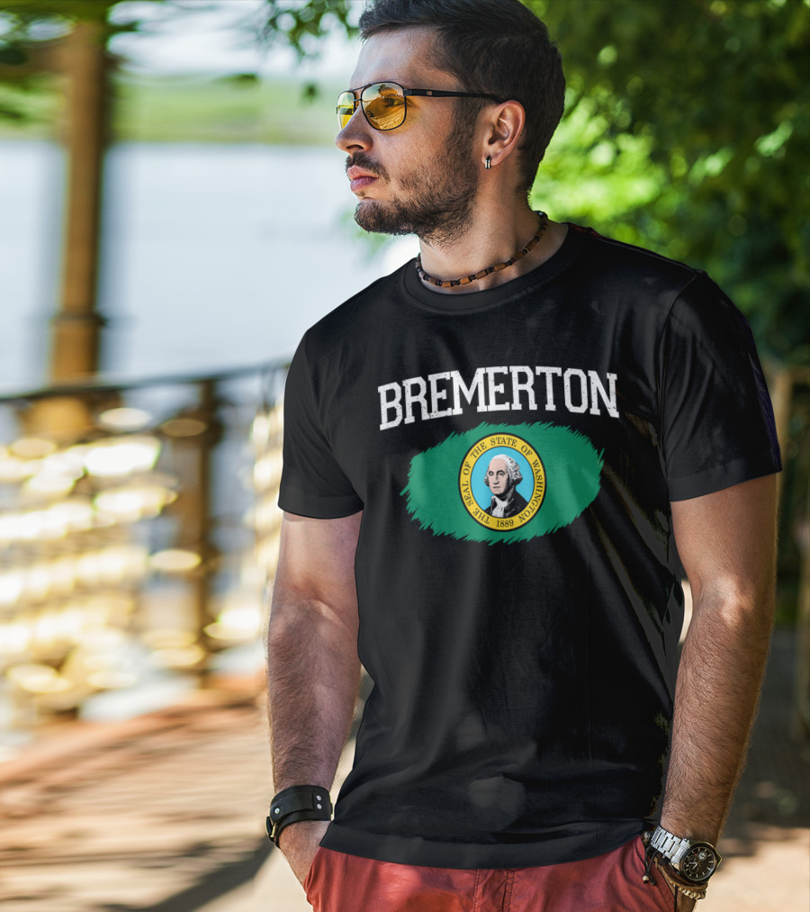 Bremerton Washington State Seal Vintage USA T-Shirt