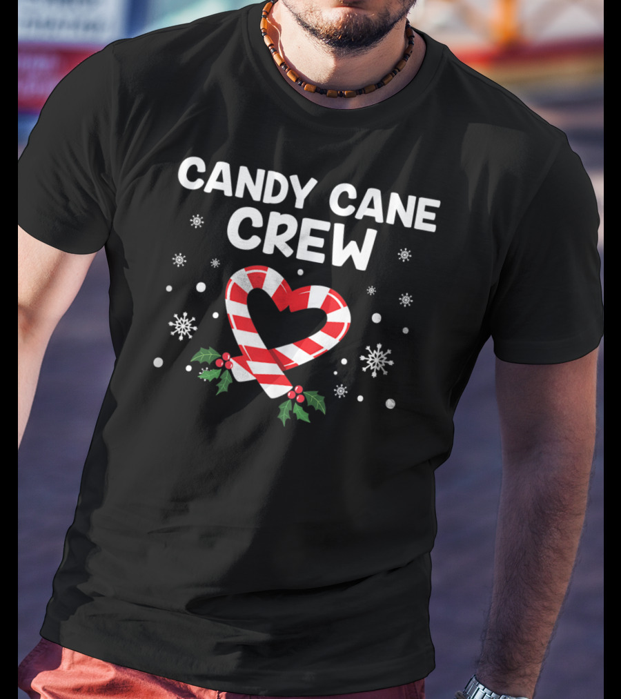 Candy Cane Crew Christmas Heart Snowflakes Sweets Family E2 T-Shirt