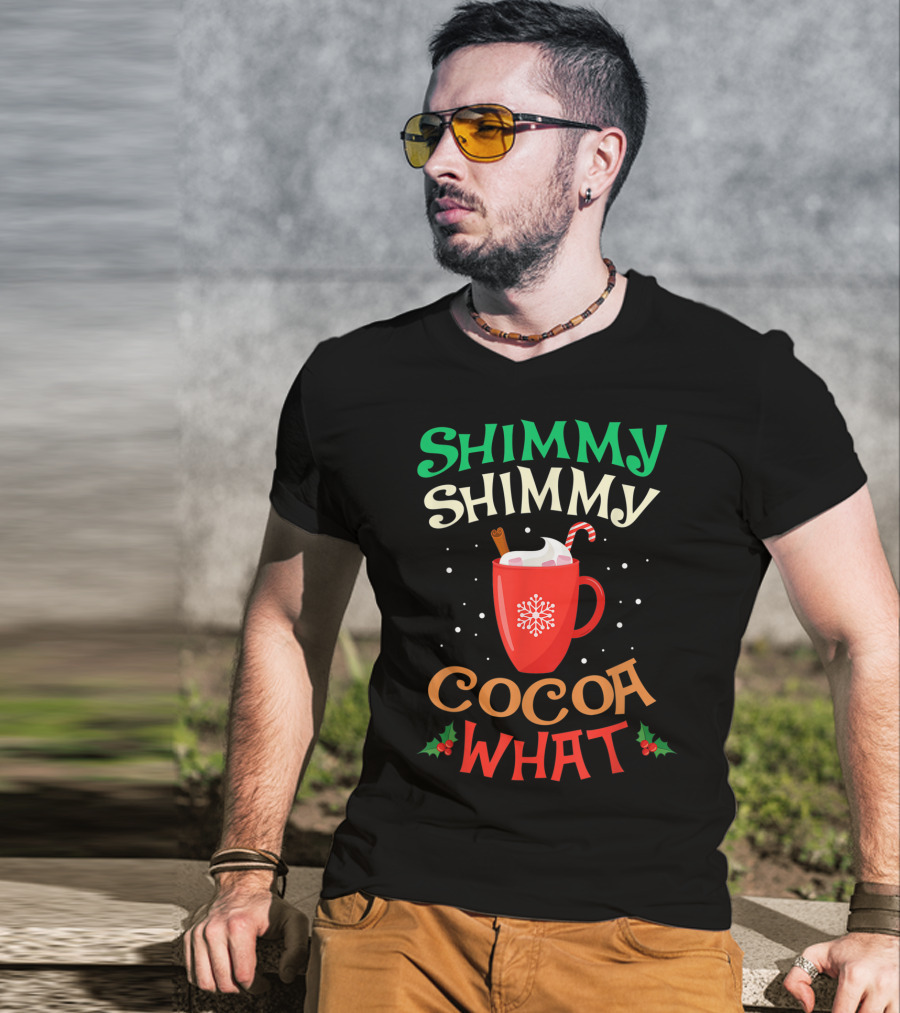 Shimmy Shimmy Cocoa What Christmas Snowflake Candy Cane Mug T-Shirt