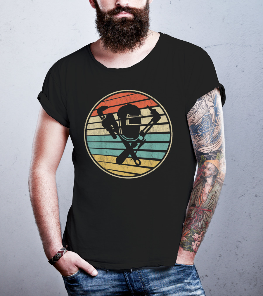 Cool Vintage Welding Helmet Wrench Torch Retro 70S 80S T-Shirt