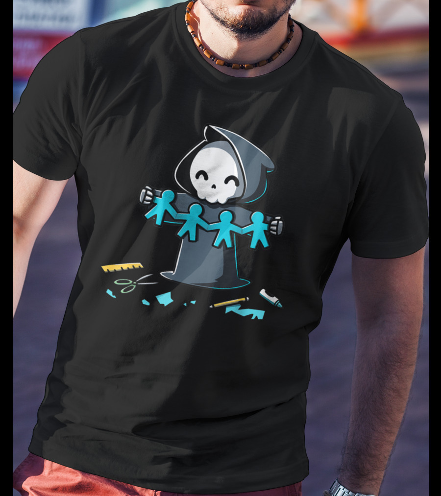 Craftiness Death Grim Crafting Paper Chain T-Shirt