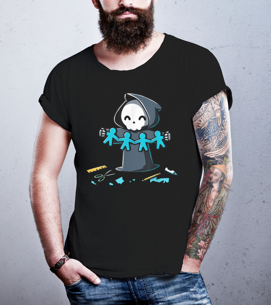 Craftiness Death Grim Crafting Paper Chain T-Shirt
