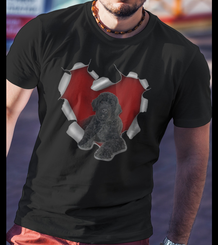 Portuguese Water Dog Torn Heart T-Shirt