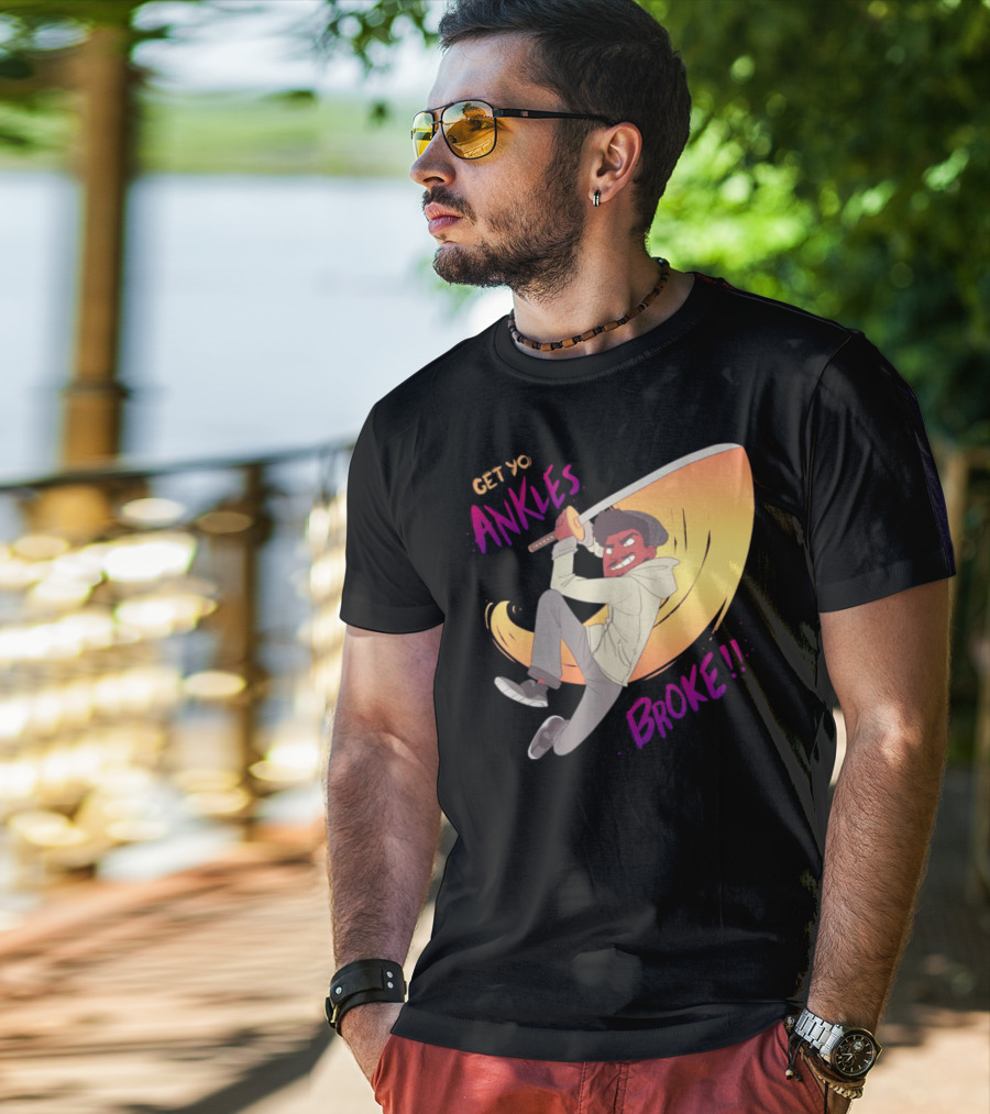 Get Yo Ankles Broke Animated Sword Action Scene T-Shirt