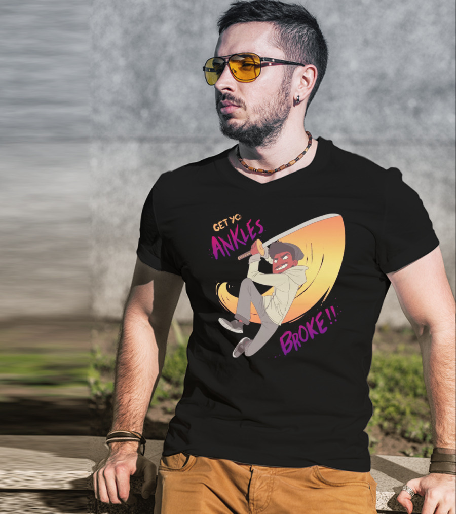 Get Yo Ankles Broke Animated Sword Action Scene T-Shirt