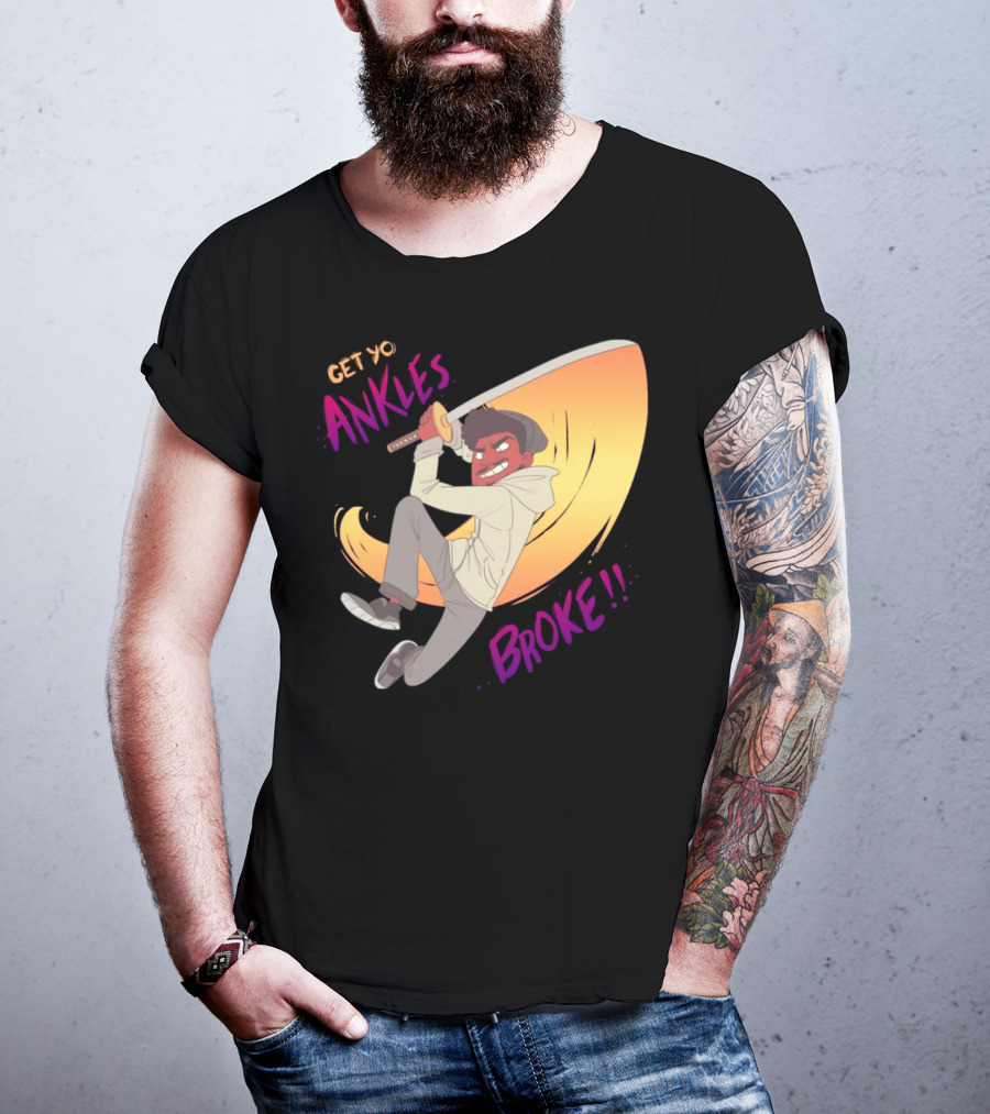 Get Yo Ankles Broke Animated Sword Action Scene T-Shirt