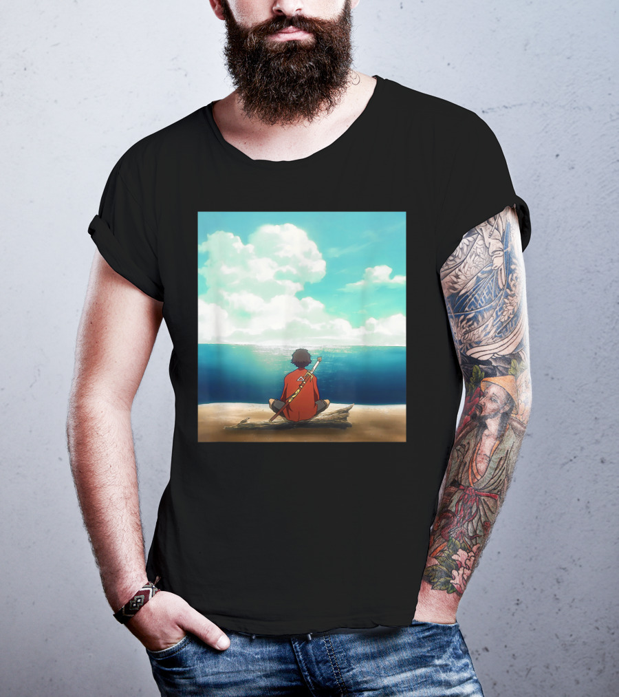 Samurai Champloo Reflective Ocean Scene T-Shirt