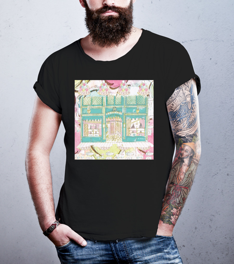 Laduree Shop Window Pastel Colour Macarons French Patisserie Display T-Shirt