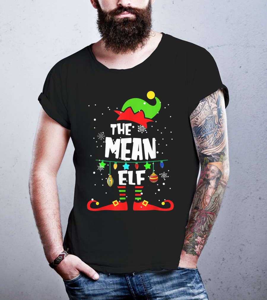 The Mean Elf Christmas Party Matching Family Group T-Shirt