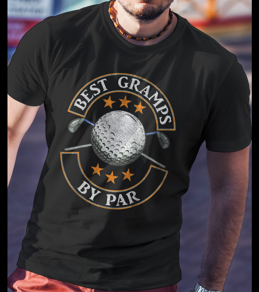 Best Gramps By Par Golf Lover Sportsmen's Starry T-Shirt