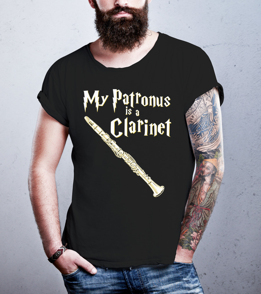 My Patronus Is A Clarinet Harry Fan Clarinet T-Shirt