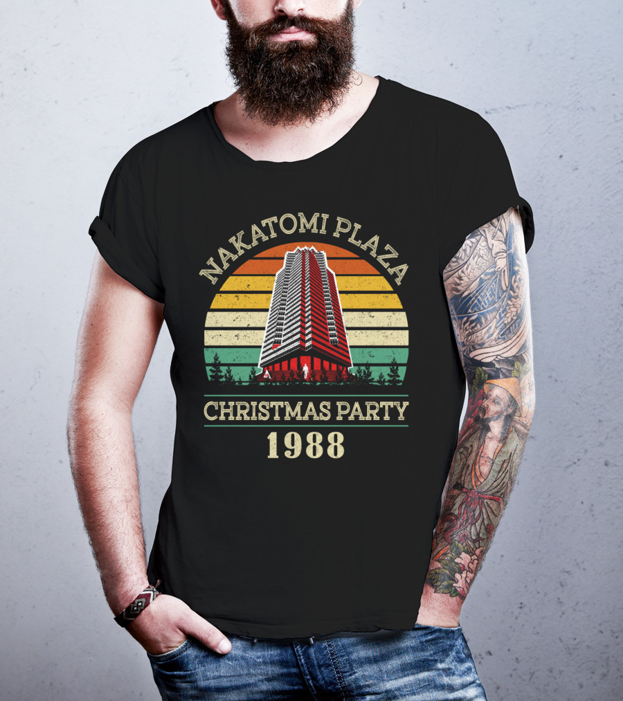 Nakatomi Plaza Christmas Party 1988 Retro Men Boy Pop Culture T-Shirt