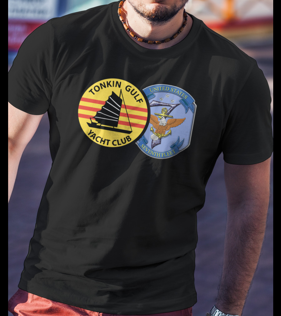 Tonkin Gulf Yacht Club United States Seventh Fleet Navy Emblem T-Shirt