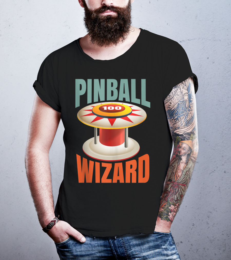 PINBALL WIZARD 100 Arcade Game Lover T-Shirt