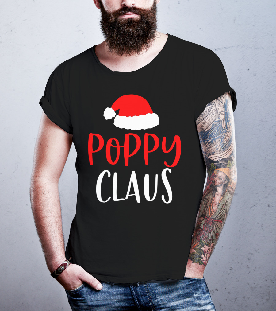 Poppy Claus Funny Christmas Santa Hat T-Shirt